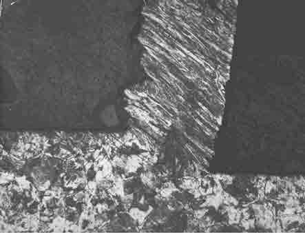 Рис. 2. Микрофотография корня сливной стружки, полученного при 
резании стали 40Х